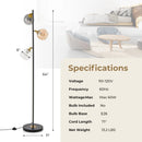 Mid Century Floor Lamp with 3 Glass Globe Lampshades and Weighted Base by DirectDeals