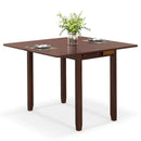 Mid Century Folding Dining Table for 4 People Extendable Kitchen Table with Hidden Storage-Brown by LJGDeals