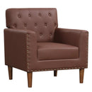 Mid Century Modern Accent Chair with Button Tufted Decoration and Rivets by LJGDeals