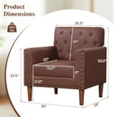Mid Century Modern Accent Chair with Button Tufted Decoration and Rivets by LJGDeals