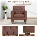Mid Century Modern Accent Chair with Button Tufted Decoration and Rivets by LJGDeals
