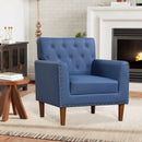 Mid Century Modern Accent Chair with Button Tufted Decoration and Rivets by LJGDeals