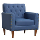 Mid Century Modern Accent Chair with Button Tufted Decoration and Rivets by LJGDeals