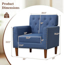 Mid Century Modern Accent Chair with Button Tufted Decoration and Rivets by LJGDeals