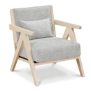 Mid-Century Modern Accent Chair Artificial Leather Sofa Chair with Rubber Wood Frame by LJGDeals