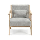 Mid-Century Modern Accent Chair Artificial Leather Sofa Chair with Rubber Wood Frame by LJGDeals