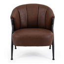 Mid Century Accent Chair with Curved Backrest - Brown by LJGDeals