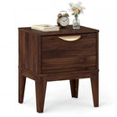 Mid Century Modern Bedside Table with Drawer and Tapered Support Feet for Bedroom by DirectDeals