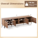 Mid Century Modern Entertainment Center with 4 Storage Cabinets for Living Room by DirectDeals