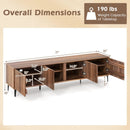 Mid Century Modern Entertainment Center with 4 Storage Cabinets for Living Room by LJGDeals