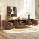 Mid Century Modern Entertainment Center with 4 Storage Cabinets for Living Room by LJGDeals