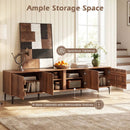 Mid Century Modern Entertainment Center with 4 Storage Cabinets for Living Room by DirectDeals