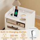 Nightstand with Charging Station and LED Lights by DirectDeals