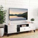 Mid Century Modern TV Stand Entertainment Center for 80" TVs-Oak by LJGDeals