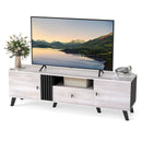 Mid Century Modern TV Stand Entertainment Center for 80" TVs-Oak by LJGDeals