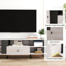 Mid Century Modern TV Stand Entertainment Center for 80" TVs-Oak by LJGDeals