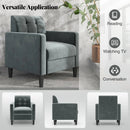 Mid Century Modern Velvet Accent Chair with Tufted Back-Grey by LJGDeals