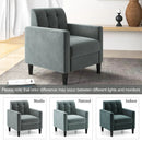 Mid Century Modern Velvet Accent Chair with Tufted Back-Grey by LJGDeals