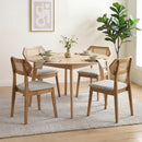 Rattan Dining Chairs Set of 4 with Curved Back by LJGDeals