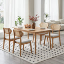 Rattan Dining Chairs Set of 4 with Curved Back by LJGDeals
