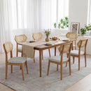 Rattan Dining Chairs Set of 4 with Curved Back by LJGDeals