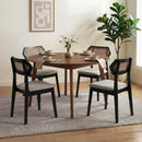 Rattan Dining Chairs Set of 4 with Curved Back by LJGDeals