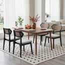 Rattan Dining Chairs Set of 4 with Curved Back by LJGDeals