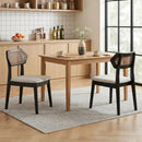 Rattan Dining Chairs Set of 4 with Curved Back by LJGDeals