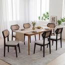 Rattan Dining Chairs Set of 4 with Curved Back by LJGDeals