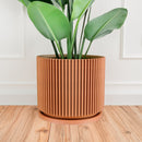 Mid-Century Ribbed Planter