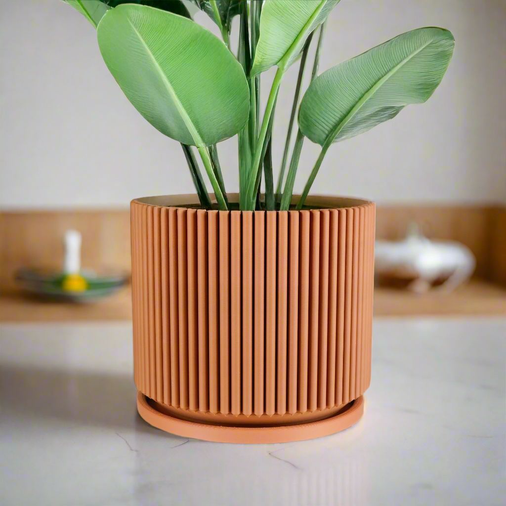 Mid-Century Ribbed Planter, photo 17 of 18