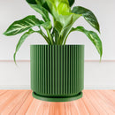 Mid-Century Ribbed Planter