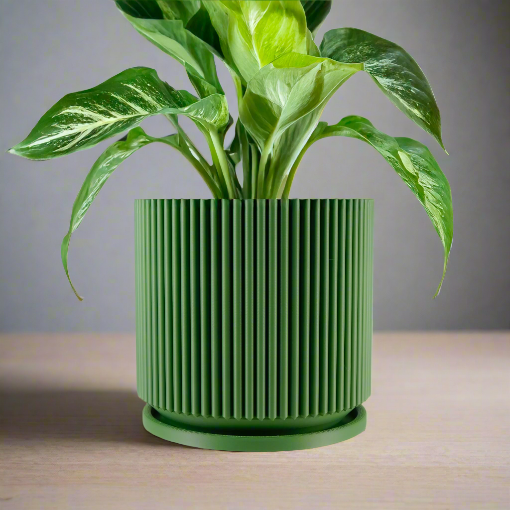 Mid-Century Ribbed Planter, photo 16 of 18
