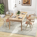Mid Century Wooden Accent Chairs with Leathaire Seat Cushions Set of 2 by LJGDeals
