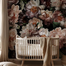 Midnight Bloom Dark Romantic Peony Wallpaper Mural