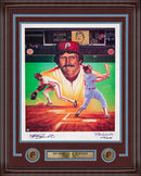 Mike Schmidt Autographed Philadelphia Phillies 18" x 24" Framed Baseball Lithograph Photo by Dynasty Sports & Framing