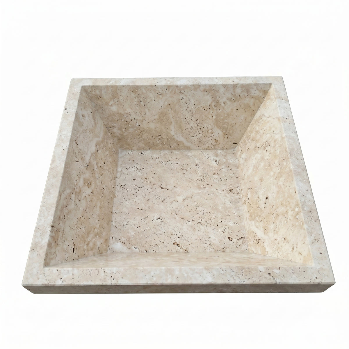 Miletos Ivory Travertine Natural Stone Fire Pit

Dimensions: 24" W x 24" L x 8" H