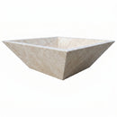 Miletos Ivory Travertine Natural Stone Fire Pit

Dimensions: 24" W x 24" L x 8" H
