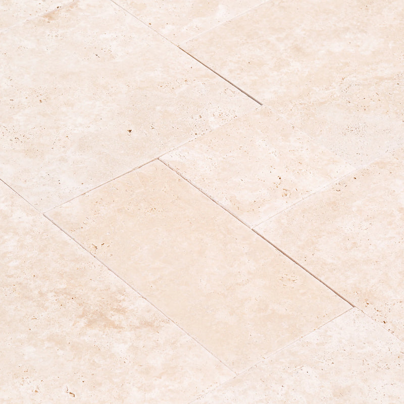 Travertine Miletos Ivory Tumbled Pattern Pavers