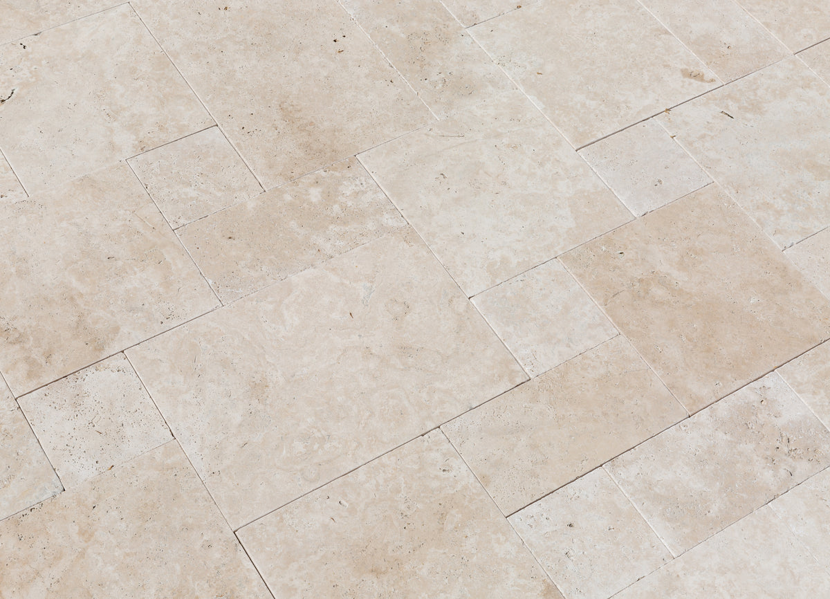Travertine Miletos Ivory Tumbled Pavers, photo 6 of 11