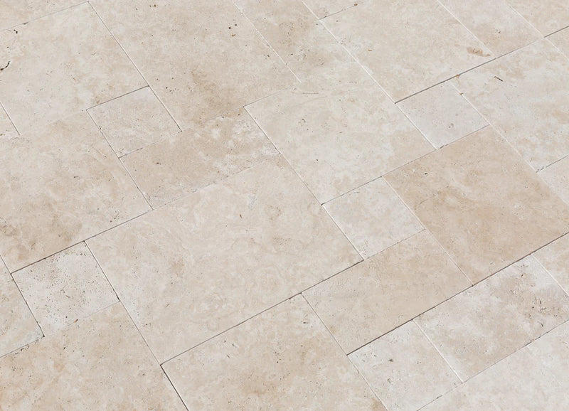 Miletos Ivory Travertine Pavers - Full TruckLoad