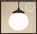 Milk Glass Globe Pendant Light
