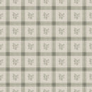 Millie Cream & Green Wallpaper | Vintage Floral Plaid