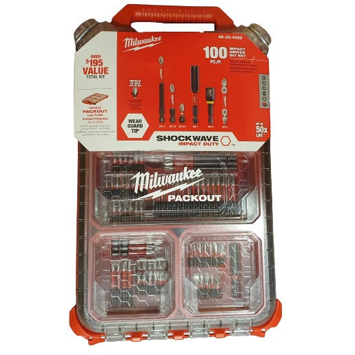 Milwaukee 48-32-4082 100PC SHOCKWAVE(TM) PACKOUT(TM) KIT