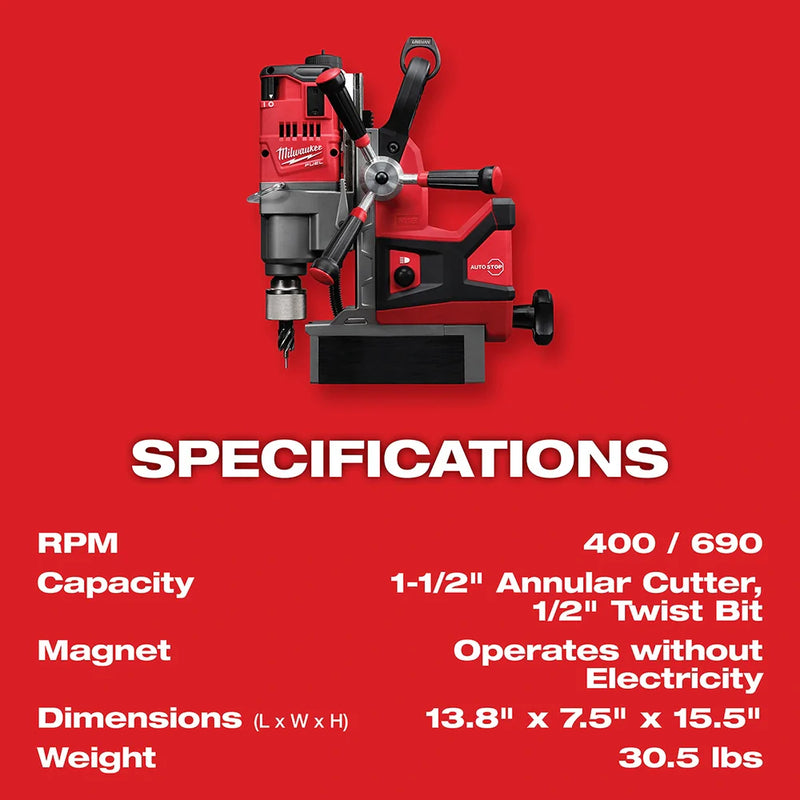 Milwaukee 2788-22HD M18 FUEL™ 1-1/2" Lineman Magnetic Drill High Demand™ Kit