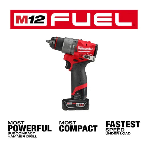 Milwaukee 3404-22 M12 FUEL™ 1/2" Hammer Drill/Driver Kit