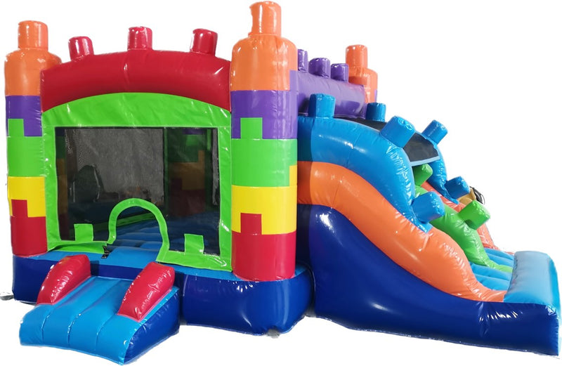 Mini Blocks Bounce House Slide