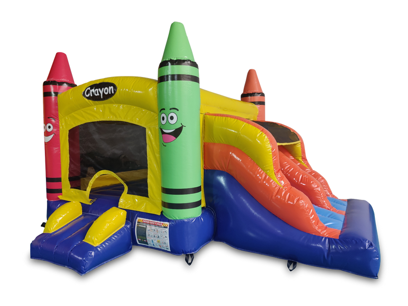 Mini Crayon Bounce House Slide