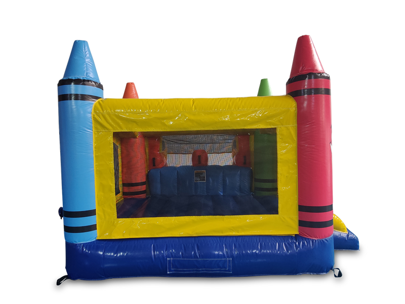 Mini Crayon Bounce House Slide