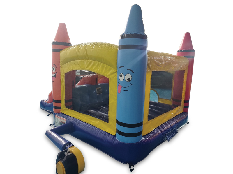 Mini Crayon Bounce House Slide